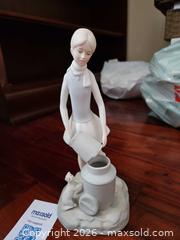MaxSold Auction: Japanese Porcelain Figurine of Girl with Cat and Milk Can - Kingston (Ontario, Canada) PARTNER MANAGED Moving Online Auction - Fernmoor Drive
