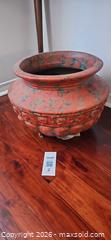 MaxSold Auction: Large Terracotta Decorative Planter with Floral Band - Kingston (Ontario, Canada) PARTNER MANAGED Moving Online Auction - Fernmoor Drive