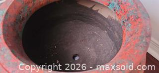 MaxSold Auction: Large Terracotta Decorative Planter with Floral Band - Kingston (Ontario, Canada) PARTNER MANAGED Moving Online Auction - Fernmoor Drive