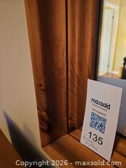 MaxSold Auction: Large Vertical Beveled Framed Mirror with Natural Wood Frame 35" x 23" - Kingston (Ontario, Canada) PARTNER MANAGED Moving Online Auction - Fernmoor Drive