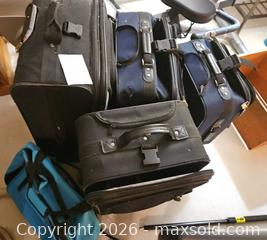 MaxSold Auction: Lot of 7 Fabric/Nylon Luggage – Air Canada, American Tourister & Atlantic - Kingston (Ontario, Canada) PARTNER MANAGED Moving Online Auction - Fernmoor Drive