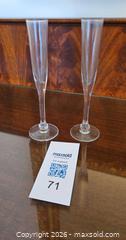 MaxSold Auction: Pair of Clear Glass Champagne Flutes, 7.5 in - Kingston (Ontario, Canada) PARTNER MANAGED Moving Online Auction - Fernmoor Drive