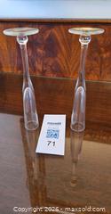 MaxSold Auction: Pair of Clear Glass Champagne Flutes, 7.5 in - Kingston (Ontario, Canada) PARTNER MANAGED Moving Online Auction - Fernmoor Drive