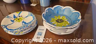 MaxSold Auction: Pier 1 Floral 8 Salad/Dessert Plates & 8 Bowls - Kingston (Ontario, Canada) PARTNER MANAGED Moving Online Auction - Fernmoor Drive