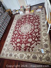 MaxSold Auction: Rectangular Oriental Wool & Silk Area Rug, 90" x 64" - Kingston (Ontario, Canada) PARTNER MANAGED Moving Online Auction - Fernmoor Drive