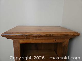 MaxSold Auction: Rustic Solid Pine Bookshelf - Honey Finish, 6 Shelves - Kingston (Ontario, Canada) PARTNER MANAGED Moving Online Auction - Fernmoor Drive