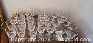 MaxSold Auction: Set of 18+ Clear Cut-Faceted Glass Wine & Champagne Glasses - Kingston (Ontario, Canada) PARTNER MANAGED Moving Online Auction - Fernmoor Drive