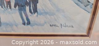 MaxSold Auction: Signed Skating Figures on the Rideau Canal Framed Print in Gold-Tone Metal Frame - Kingston (Ontario, Canada) PARTNER MANAGED Moving Online Auction - Fernmoor Drive