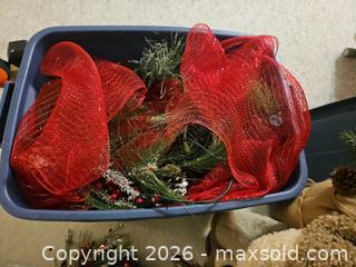 MaxSold Auction: Standing Santa Figurine with Tree Stand, Wreath & Assorted Ornaments - Kingston (Ontario, Canada) PARTNER MANAGED Moving Online Auction - Fernmoor Drive