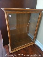 MaxSold Auction: Traditional Medium Oak CD or Display Cabinet with Glass Door - Kingston (Ontario, Canada) PARTNER MANAGED Moving Online Auction - Fernmoor Drive