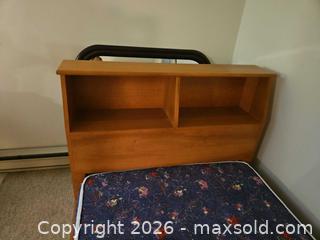 MaxSold Auction: Twin Wood Bed with Built-In Storage Drawers, Comforter and Pillow - Kingston (Ontario, Canada) PARTNER MANAGED Moving Online Auction - Fernmoor Drive