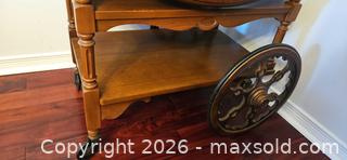 MaxSold Auction: Vintage Mid-Century Solid Wood Tea/Serving Cart - Kingston (Ontario, Canada) PARTNER MANAGED Moving Online Auction - Fernmoor Drive