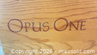 MaxSold Auction: Early Opus One Premium Wine All Wooden Shipping Crate Robert Mondavi Baron Philippe de Rothschild 1982 - San Jose (California, USA) SELLER MANAGED Downsizing Online Auction - Elm Street (CONDO)