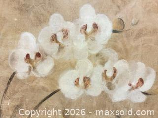 MaxSold Auction: “Four Potted Orchids” A Framed and Signed Print by Cheri Blum - San Jose (California, USA) SELLER MANAGED Downsizing Online Auction - Elm Street (CONDO)