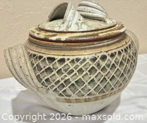 MaxSold Auction: Large Handled and Lidded MCM Stonewear Pot - San Jose (California, USA) SELLER MANAGED Downsizing Online Auction - Elm Street (CONDO)