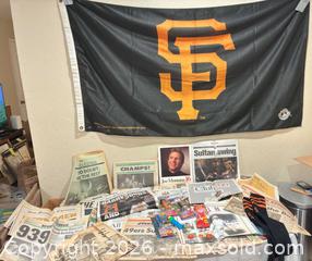 MaxSold Auction: Large Lot San Francisco Sports Collectibles: Giants, 49ers, Montana, Young, Walsh, Barry Bonds, Rickey - San Jose (California, USA) SELLER MANAGED Downsizing Online Auction - Elm Street (CONDO)