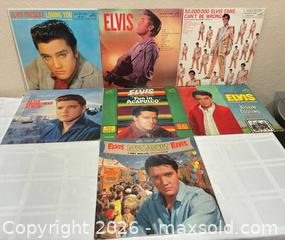 MaxSold Auction: Lot of 7 Elvis Presley Original & Vintage Vinyl LP Records - San Jose (California, USA) SELLER MANAGED Downsizing Online Auction - Elm Street (CONDO)