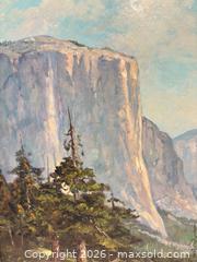 MaxSold Auction: Original & Vintage Framed Oil Painting of Yosemite, Artist Signed, Robert Perkins(?) - San Jose (California, USA) SELLER MANAGED Downsizing Online Auction - Elm Street (CONDO)
