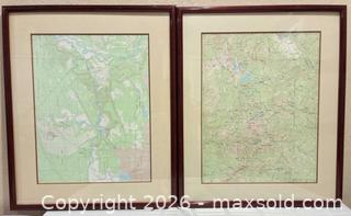 MaxSold Auction: Pair of Framed & Matted USGS Topographical Maps--California - San Jose (California, USA) SELLER MANAGED Downsizing Online Auction - Elm Street (CONDO)