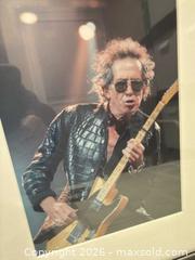 MaxSold Auction: Professionally Framed Concert Photograph of Keith Richards (Rolling Stones) Signed & Dated by Photographer, 2005 - San Jose (California, USA) SELLER MANAGED Downsizing Online Auction - Elm Street (CONDO)