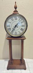 MaxSold Auction: Reproduction Wooden Mantle or Table Clock, 29" Tall - San Jose (California, USA) SELLER MANAGED Downsizing Online Auction - Elm Street (CONDO)