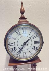 MaxSold Auction: Reproduction Wooden Mantle or Table Clock, 29" Tall - San Jose (California, USA) SELLER MANAGED Downsizing Online Auction - Elm Street (CONDO)