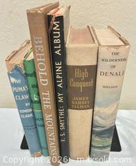 MaxSold Auction: Six Vintage Books on Mountaineering, Mountain Climbing, Trekking, and Nature - San Jose (California, USA) SELLER MANAGED Downsizing Online Auction - Elm Street (CONDO)