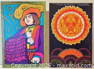 MaxSold Auction: Two Original Psychedelic Fillmore Era Rock Concert Posters: BG-95, Nitty Gritty Dirt Band; FD-113, Blues Project, It's a Beautiful Day 1967, 1968 - San Jose (California, USA) SELLER MANAGED Downsizing Online Auction - Elm Street (CONDO)