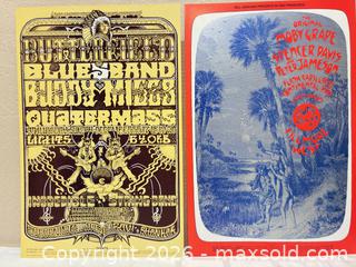 MaxSold Auction: Two Vintage & Original Psychedelic Bill Graham Series, Fillmore Era, Rock Concert Posters, BG-261, Butterfiled Blues Band; BG-286, Moby Grape 1970/71 - San Jose (California, USA) SELLER MANAGED Downsizing Online Auction - Elm Street (CONDO)