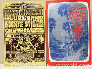 MaxSold Auction: Two Vintage & Original Psychedelic Bill Graham Series, Fillmore Era, Rock Concert Posters, BG-261, Butterfiled Blues Band; BG-286, Moby Grape 1970/71 - San Jose (California, USA) SELLER MANAGED Downsizing Online Auction - Elm Street (CONDO)