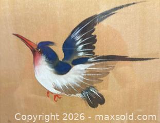 MaxSold Auction: Vintage Framed Japanese Silk Watercolor--Imported from Asia - San Jose (California, USA) SELLER MANAGED Downsizing Online Auction - Elm Street (CONDO)