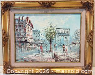 MaxSold Auction: Vintage & Original, Framed, Oil Painting on Canvas of Paris Street Scene, Signed "Duchamp" - San Jose (California, USA) SELLER MANAGED Downsizing Online Auction - Elm Street (CONDO)