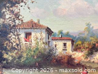 MaxSold Auction: Vintage & Original Signed Oil Painting on Canvas of Pastoral Scene in Ornate Wooden Gilt Frame - San Jose (California, USA) SELLER MANAGED Downsizing Online Auction - Elm Street (CONDO)