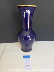 MaxSold Auction: House of Goebel Cobalt Blue Porcelain Vase, 15 in - Lakeland (Florida, USA) PARTNER MANAGED Downsizing Online Auction - Shore Acres Drive