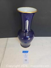 MaxSold Auction: House of Goebel Cobalt Blue Porcelain Vase, 15 in - Lakeland (Florida, USA) PARTNER MANAGED Downsizing Online Auction - Shore Acres Drive
