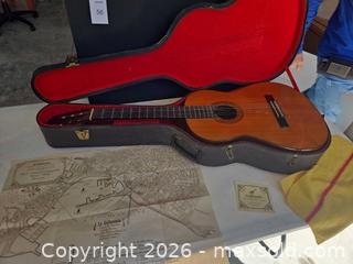 MaxSold Auction: La Guitarreria / George M. Bowden Classical Nylon Guitar, Full Size - Lakeland (Florida, USA) PARTNER MANAGED Downsizing Online Auction - Shore Acres Drive
