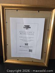 MaxSold Auction: Marilyn Monroe Framed Commemorative Print with COA - Lakeland (Florida, USA) PARTNER MANAGED Downsizing Online Auction - Shore Acres Drive