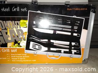 MaxSold Auction: Brand New VIP Grill Master Stainless steel Grill BBQ Set - Walworth (New York, USA) SELLER MANAGED Downsizing Online Auction -  High Street