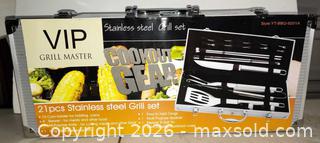 MaxSold Auction: Brand New VIP Grill Master Stainless steel Grill BBQ Set - Walworth (New York, USA) SELLER MANAGED Downsizing Online Auction -  High Street