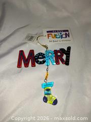 MaxSold Auction: Glass Fusion "Merry" Christmas tree ornament  - Walworth (New York, USA) SELLER MANAGED Downsizing Online Auction -  High Street