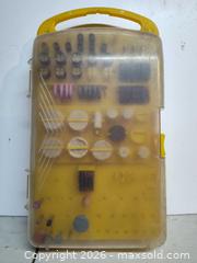 MaxSold Auction: Plastic Yellow Portable Universal Rotary tool Bit Kit - Walworth (New York, USA) SELLER MANAGED Downsizing Online Auction -  High Street