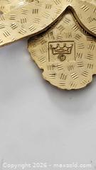 MaxSold Auction: Rare Fish & Crown Vintage Cloisonné Gold Plated Leaf Brooch in Vibrant Red/Gold Enamel - Walworth (New York, USA) SELLER MANAGED Downsizing Online Auction -  High Street