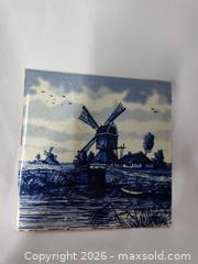 MaxSold Auction: Vintage "6x6" Delft tile depicting a windmill - Walworth (New York, USA) SELLER MANAGED Downsizing Online Auction -  High Street