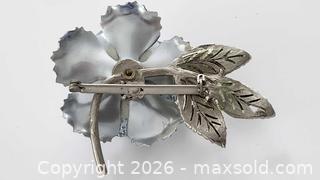 MaxSold Auction: Vintage Floral Brooch with leaves - Walworth (New York, USA) SELLER MANAGED Downsizing Online Auction -  High Street