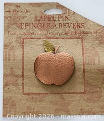 MaxSold Auction: Vintage Hallmark Autumn Apple copper Brooch Lapel Pin Teachers Gift - Walworth (New York, USA) SELLER MANAGED Downsizing Online Auction -  High Street