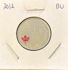 MaxSold Auction: 1812-2012 Cdn. Heroes of 1812: Colour Tecumseh 25 Cents  - Newmarket (Ontario, Canada) PARTNER MANAGED Reseller Online Auction - Walter Avenue