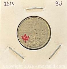MaxSold Auction: 1812-2013 Cdn. Heroes of 1812: Colour Charles Michel de Salaberry 25 Cents  - Newmarket (Ontario, Canada) PARTNER MANAGED Reseller Online Auction - Walter Avenue