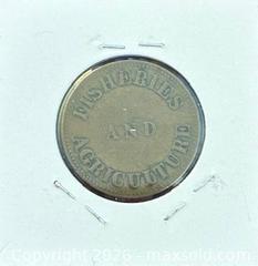 MaxSold Auction: 1855 Cdn. "Fisheries and Agriculture" Prince Edward Island One Cent Token  - Newmarket (Ontario, Canada) PARTNER MANAGED Reseller Online Auction - Walter Avenue