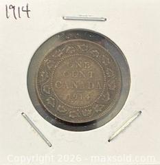 MaxSold Auction: 1914 Cdn. King George V Large One Cent  - Newmarket (Ontario, Canada) PARTNER MANAGED Reseller Online Auction - Walter Avenue