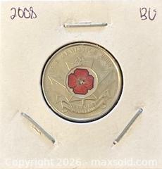 MaxSold Auction: 1918-2008 Cdn. Colour Poppy Armistice 90th Anniversary 25 Cents  - Newmarket (Ontario, Canada) PARTNER MANAGED Reseller Online Auction - Walter Avenue